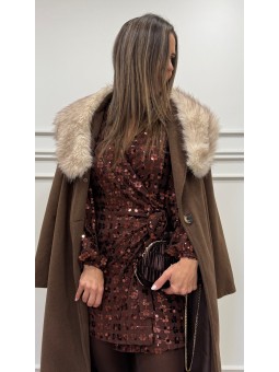 Vestido lentejuelas cruzado...