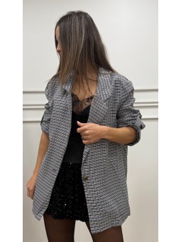Blazer fluida cuadros