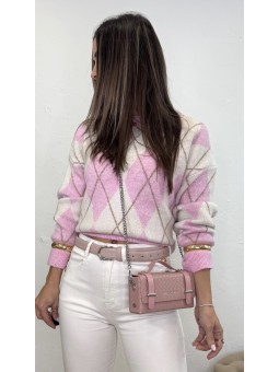 Jersey rombos rosa