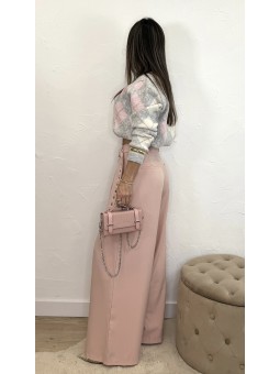 Pantalón palazzo rosa