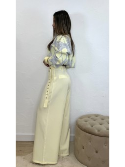 Pantalón palazzo amarillo