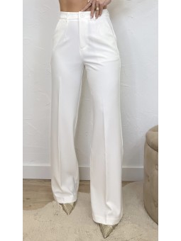 Pantalón traje blanco