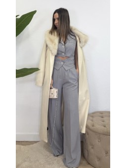 Conjunto dos piezas gris