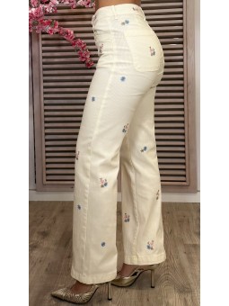 Pantalón flores amarillo