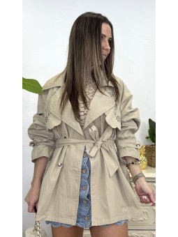 Chaqueta bruma camel