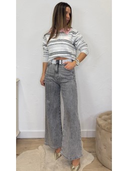Pantalón puntilla gris