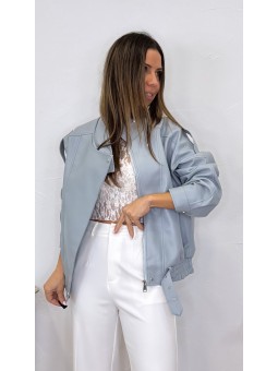 Bomber azul