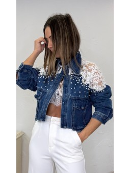 Chaqueta Perla denim oscuro