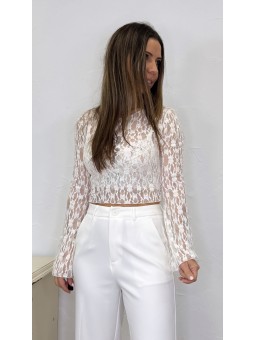 Top encaje blanco
