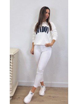 Sudadera London blanca