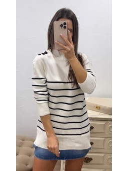 Jersey rayas blanco y negro