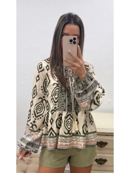 Camisa estampada nudo