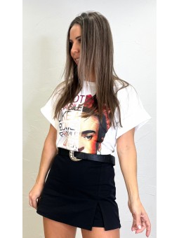 Camiseta estampada blanca