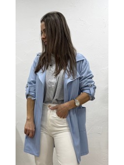 Chaqueta fluida azul