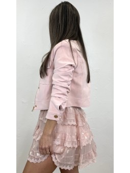 Chaqueta corta rosa