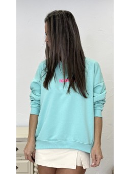 Sudadera letras verde