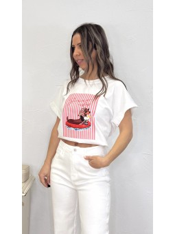 Camiseta perro coral