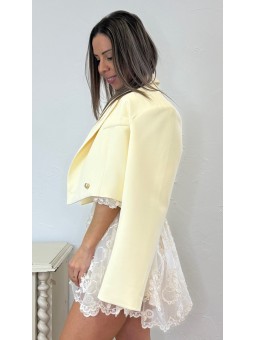 Blazer crop lady amarilla