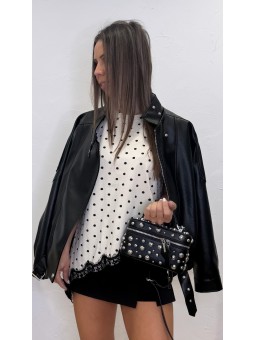 Camiseta asimetrica lunares