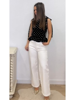 Top nudos lunares negro