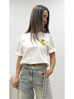 Camiseta platano blanca