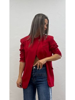 Blazer abierta roja
