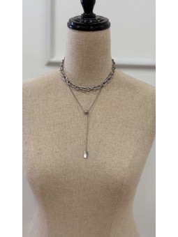 Collar doble plata
