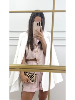 Blazer botones blanca