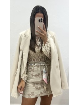 Blazer botones beige