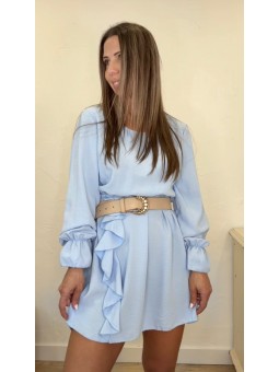 Vestido corto estampado azul
