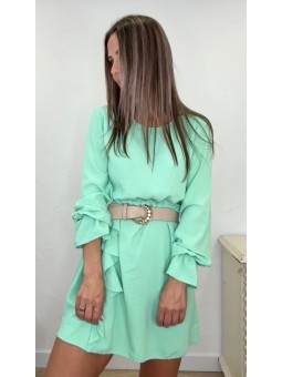 Vestido corto volantes...