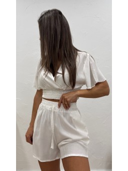 Top corto blanco