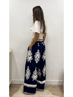 Pantalón estampado marino