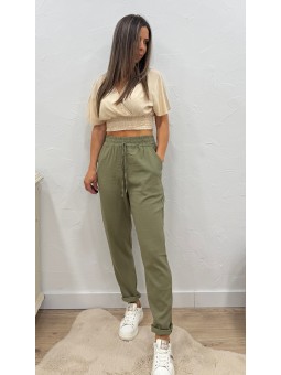 Pantalón lino militar