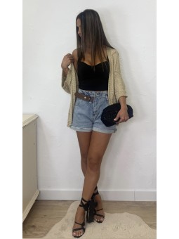 Chaqueta crohet oro